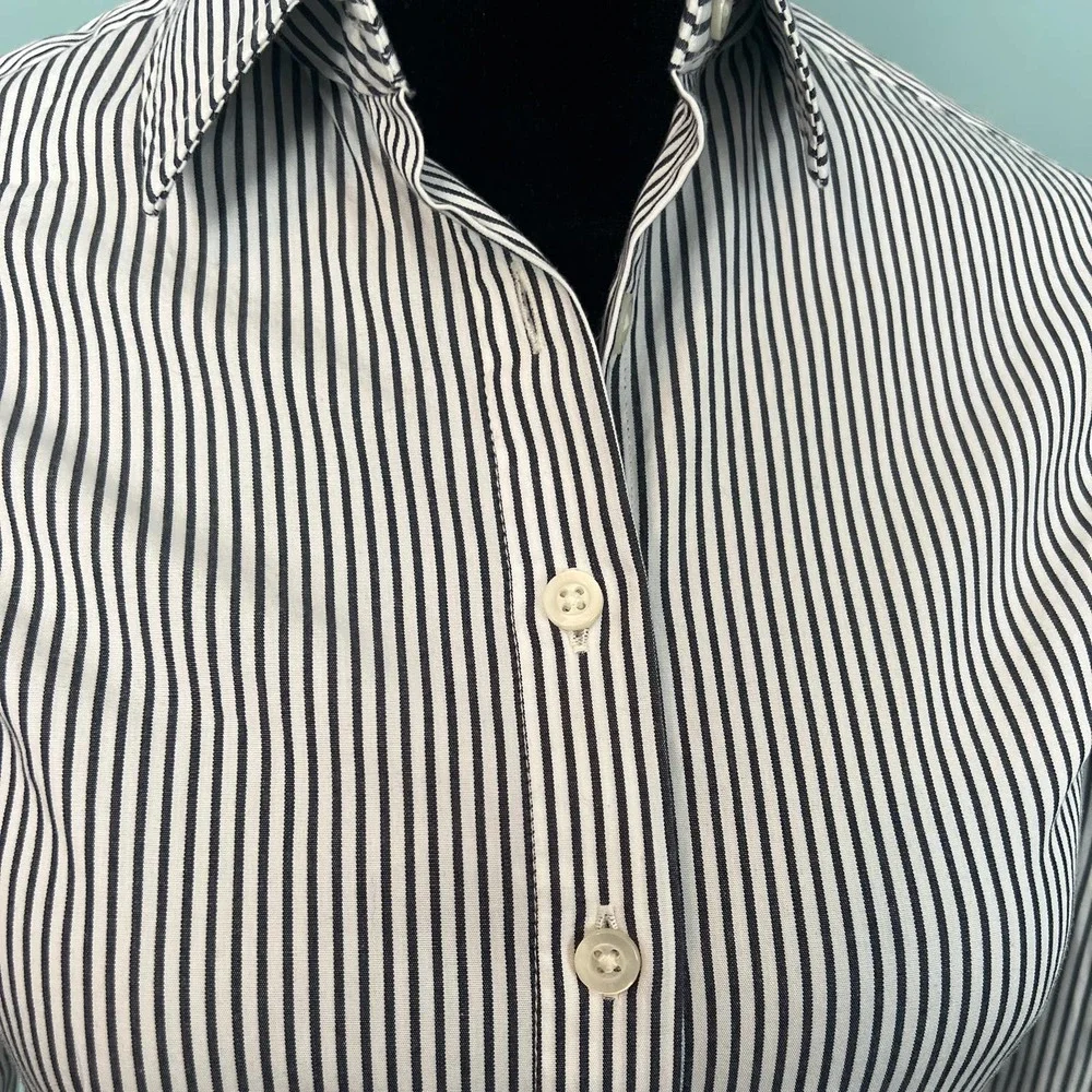J. Crew Striped Shirt Dress - 00 - Picture 2 of 6